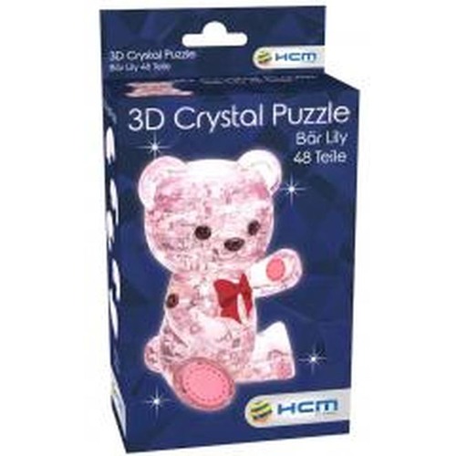 Crystal puzzle Miś Lily różowy