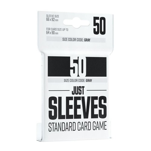 Gamegenic: Just Sleeves - Standard Card Game Sleeves (66x91 mm), Czarne, 50 sztuk