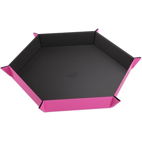 Gamegenic: Magnetic Dice Tray - Hexagonal - Black/Pink