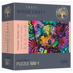 Gra puzzle drewniane 500 elementów Kolorowy szczeniak