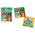 Piankowe puzzle 2w1. Dinozaury