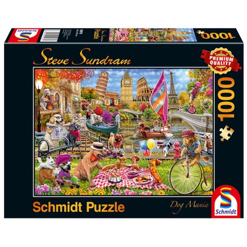 PQ Puzzle 1000 el. STEVE SUNDRAM Psie szaleństwo (Dog Mania)