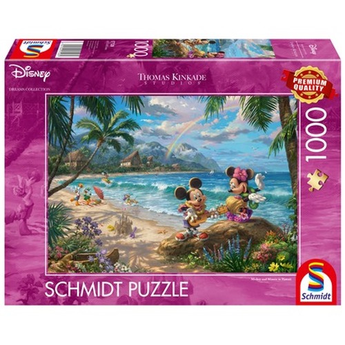 PQ Puzzle 1000 el. THOMAS KINKADE Myszka Miki & Minnie na Hawajach (Disney)