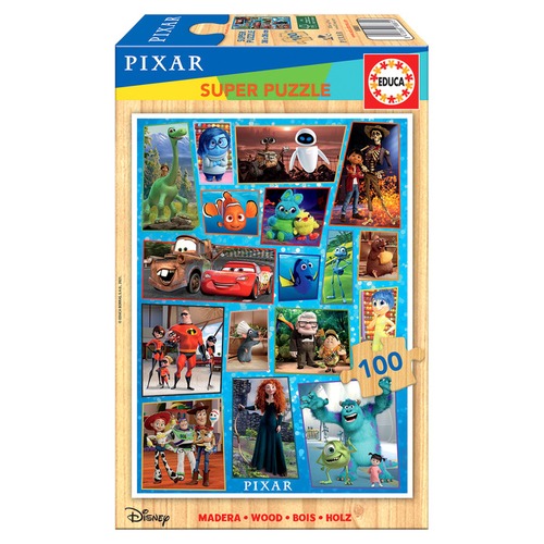 Puzzle 100 el. Bohaterowie bajek (Disney / Pixar) (drewniane)