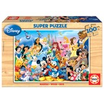 Puzzle 100 el. Cudowny świat Walta Disneya (drewniane)