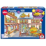 Puzzle 100 el. SIKU Helikopter (pogotowie) + zabawka