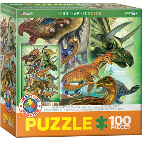 Puzzle 100 Smartkids Herbivorous Dinosaurs 6100-0360