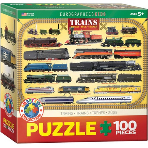 Puzzle 100 Smartkids Trains 6100-0090