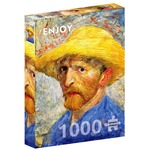 Puzzle 1000 el. Autoportret w słomkowym kapeluszu, Vincent van Gogh