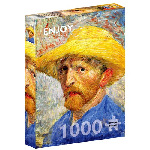 Puzzle 1000 el. Autoportret w słomkowym kapeluszu, Vincent van Gogh