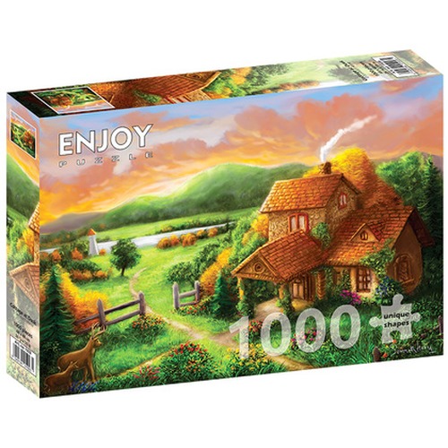 Puzzle 1000 el. Chatka o zmierzchu