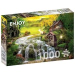 Puzzle 1000 el. Chatka z młynem wodnym