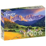 Puzzle 1000 el. Kościół w Dolomitach / Włochy