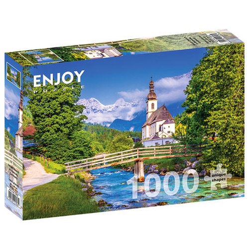 Puzzle 1000 el. Kościół w Ramsau / Niemcy