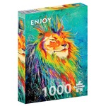 Puzzle 1000 el. Kolorowy lew