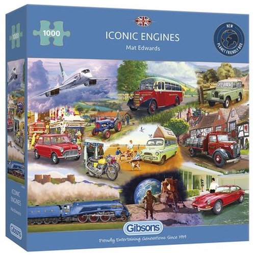 Puzzle 1000 el. Kultowe pojazdy mechaniczne