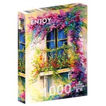 Puzzle 1000 el. Kwiaty na balkonie