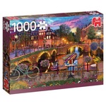 Puzzle 1000 el. PC Kanał w Amsterdamie