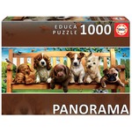 Puzzle 1000 el. Szczenięta na ławce (panorama)