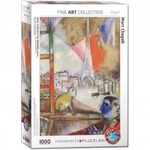 Puzzle 1000 Paryż przez okno, Matc Chagall