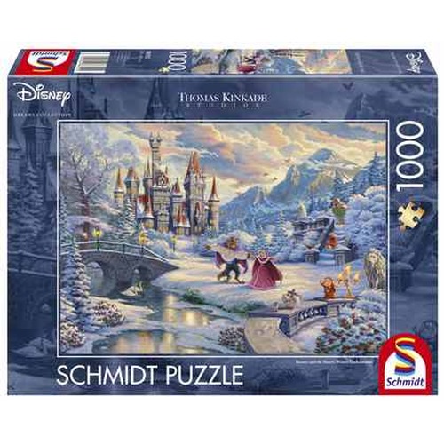 Puzzle 1000 SQ T. KINKADE Piękna i Bestia zima