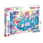 Puzzle 104 elementy Under the Sea z brokatem