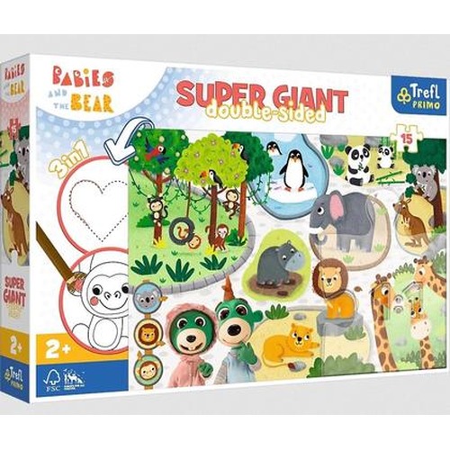 Puzzle 15 Giant Bobaski w Zoo TREFL