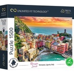 Puzzle 1500 elementów UFT Zachód słońca Vernazza, Liguria, Włochy