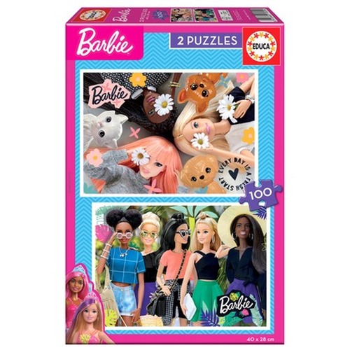 Puzzle 2 x 100 el. Barbie