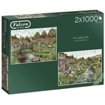 Puzzle 2 x 1000 el. FALCON Życie na wsi