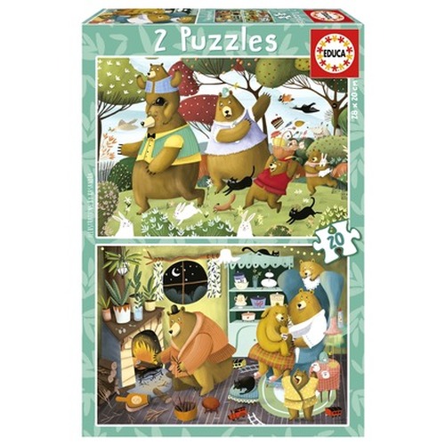 Puzzle 2 x 20 el. Leśne opowieści