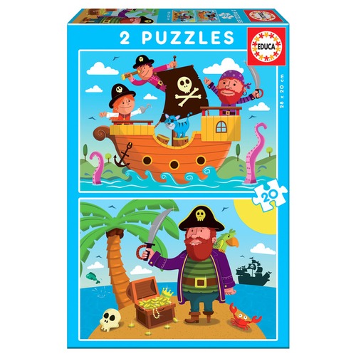 Puzzle 2 x 20 el. Piraci