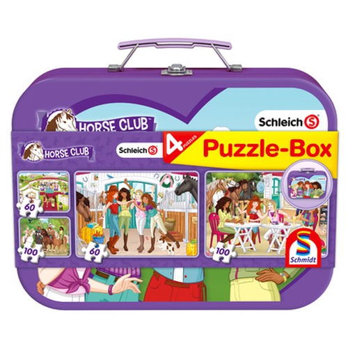 Puzzle 2 x 60 el. + 2 x 100 el. W WALIZCE Klub jeździecki