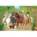 Puzzle 2 x 60 el. + 2 x 100 el. W WALIZCE Klub jeździecki