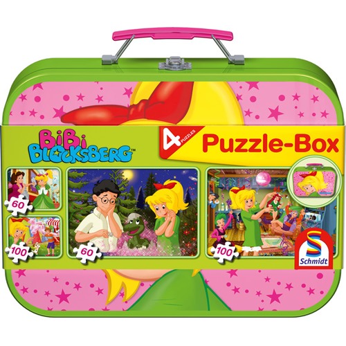 Puzzle 2 x 60 el. + 2 x 100 el. w walizce - Bibi Blocksberg