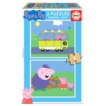 Puzzle 2 x 9 el. Świnka Peppa (drewniane)