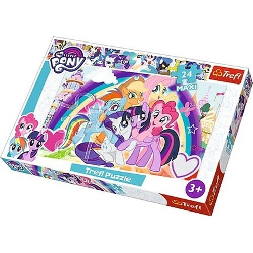 Puzzle 24 elementy Maxi My Little Pony, Szczęśliwe kucyki