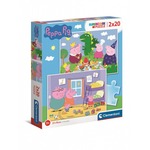 Puzzle 2x20 elementów Świnka Peppa 