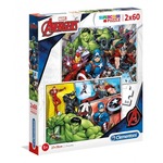 Puzzle 2x60 elementy Super Kolor - Avengers