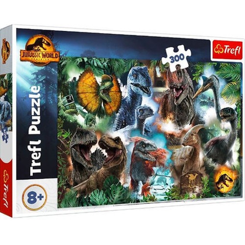 Puzzle 300 elementów Ulubione dinozaury Jurassic World