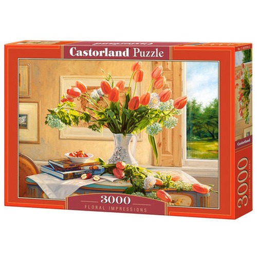 Puzzle 3000 elementów Kwiatowe impresje