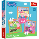 Puzzle 3w1 Pomysłowa świnka Peppa