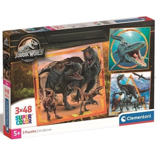 Puzzle 3x48 Super Kolor Jurassic World