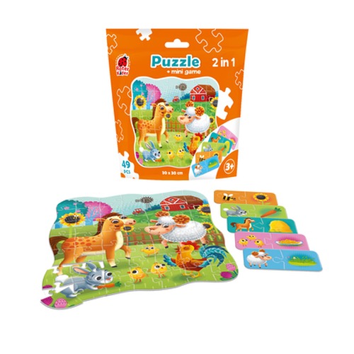 Puzzle 49 saszetka Farma + mini gra RK1140-05