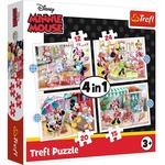 Puzzle 4w1 Minnie z przyjaciółmi