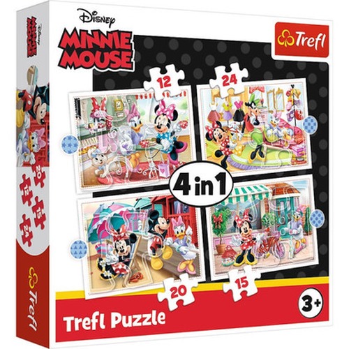 Puzzle 4w1 Minnie z przyjaciółmi