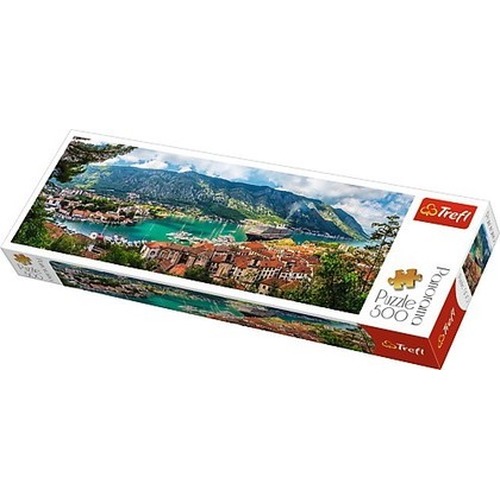 Puzzle 500 elementów Panorama - Kotor, Czarnogóra