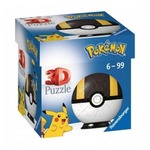 Puzzle 54 elementy 3D Kula, Pokemon czarna