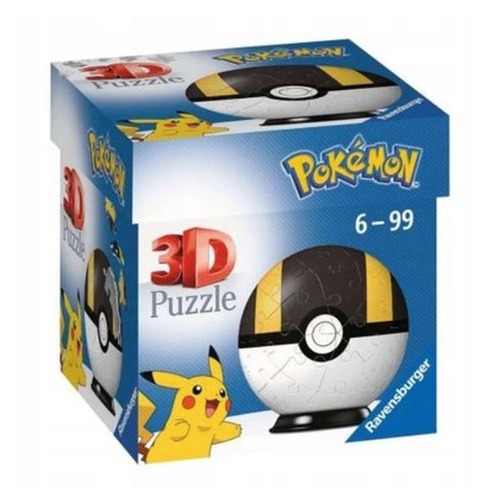 Puzzle 54 elementy 3D Kula, Pokemon czarna