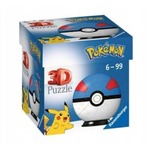 Puzzle 54 elemnty 3D Kula, Pokemon niebieska